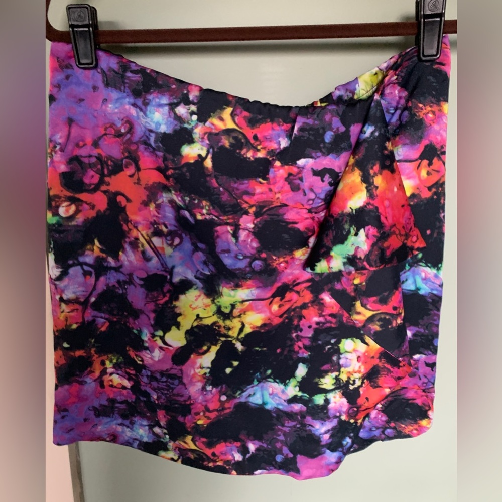 Vince Camuto Faux Wrap Skirt Multi Color size 10 EUC
